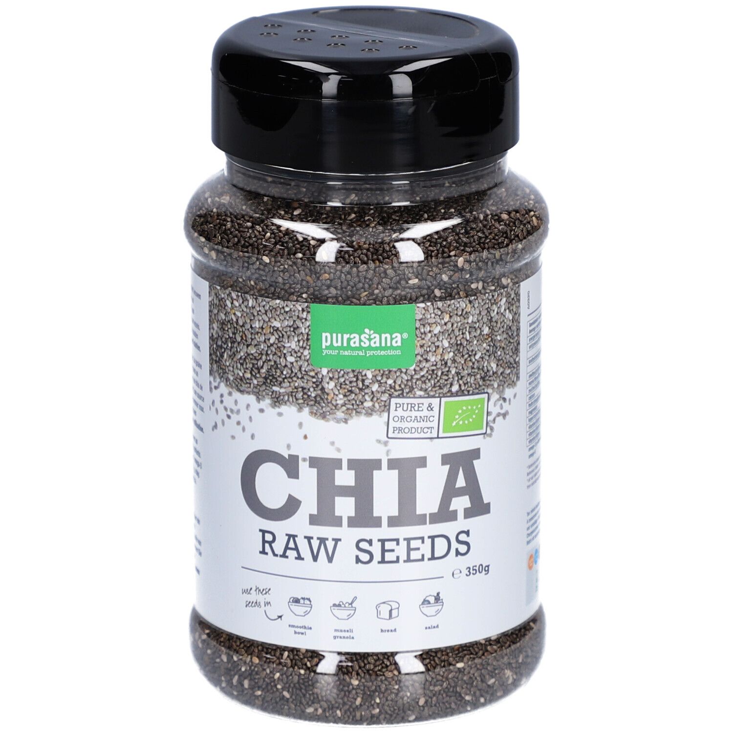 Purasana Chia Raw Seeds Bio 350 g - Farmaline