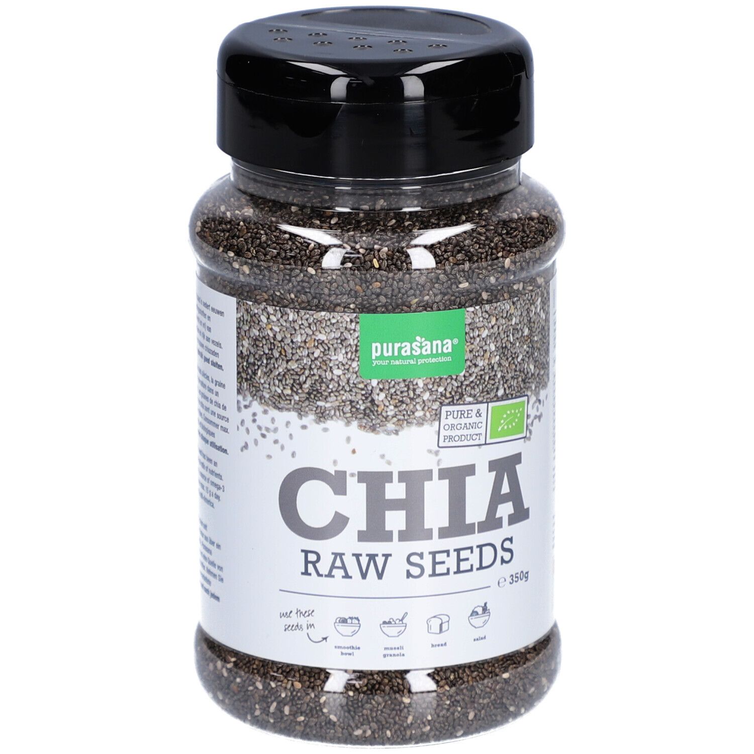 Purasana Chia Raw Seeds Bio 350 g - Farmaline