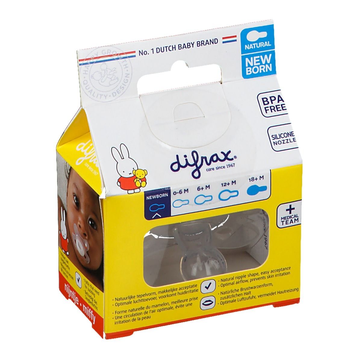 Difrax Fopspeen Natural Nijntje Newborn