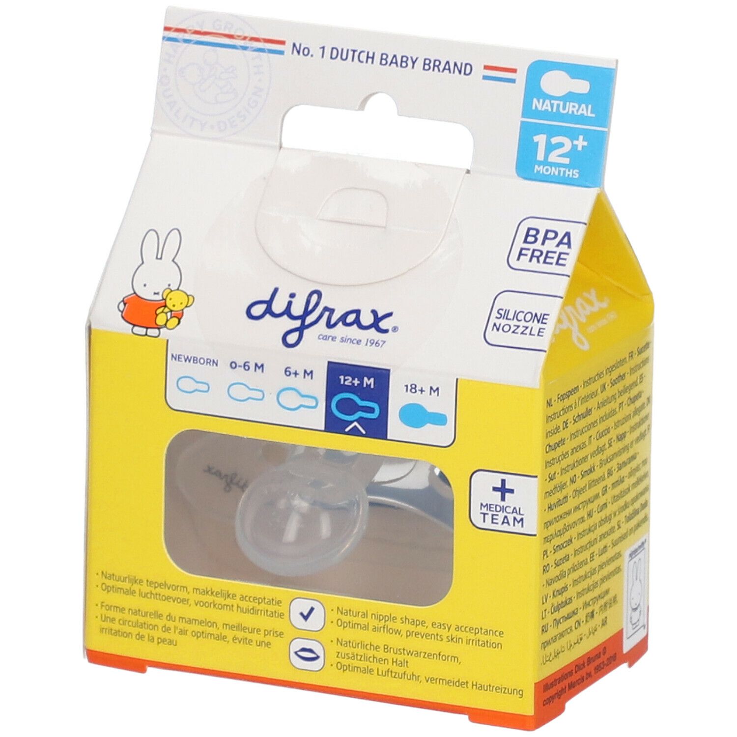 Difrax Fopspeen Natural Nijntje 12 Maanden+