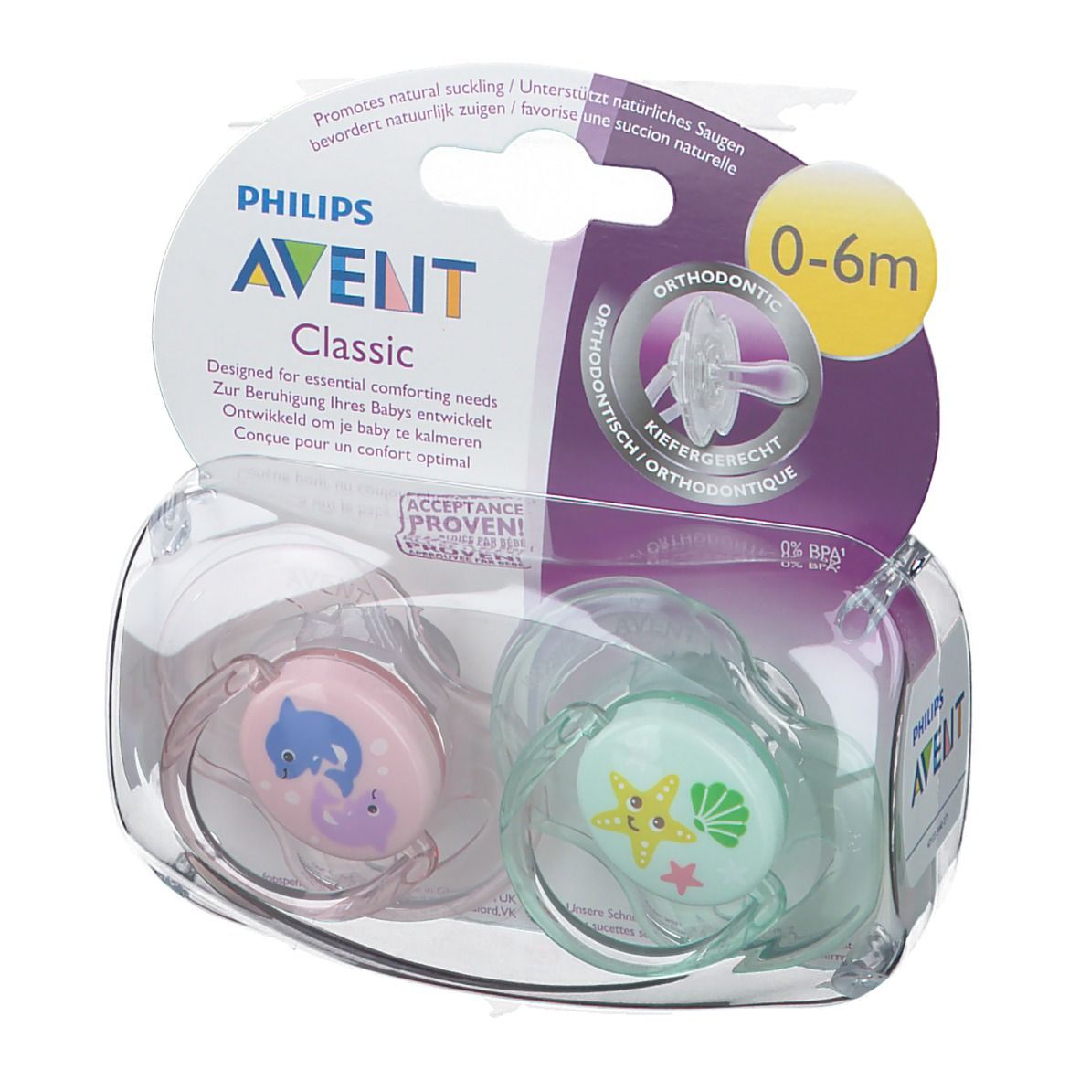 Avent Fopspeen Classic Adventures Sea 0-6 Maanden SCF169/33