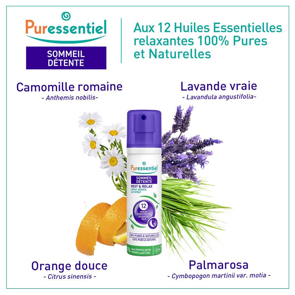 Puressentiel Slaap/Ontspanning Spray + Stress Roller Aan -50%