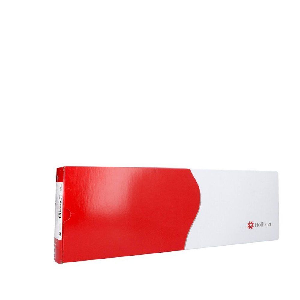 Emballage avec surface rouge et blanche. Logo Hollister à droite. Informations produit sur le côté.
