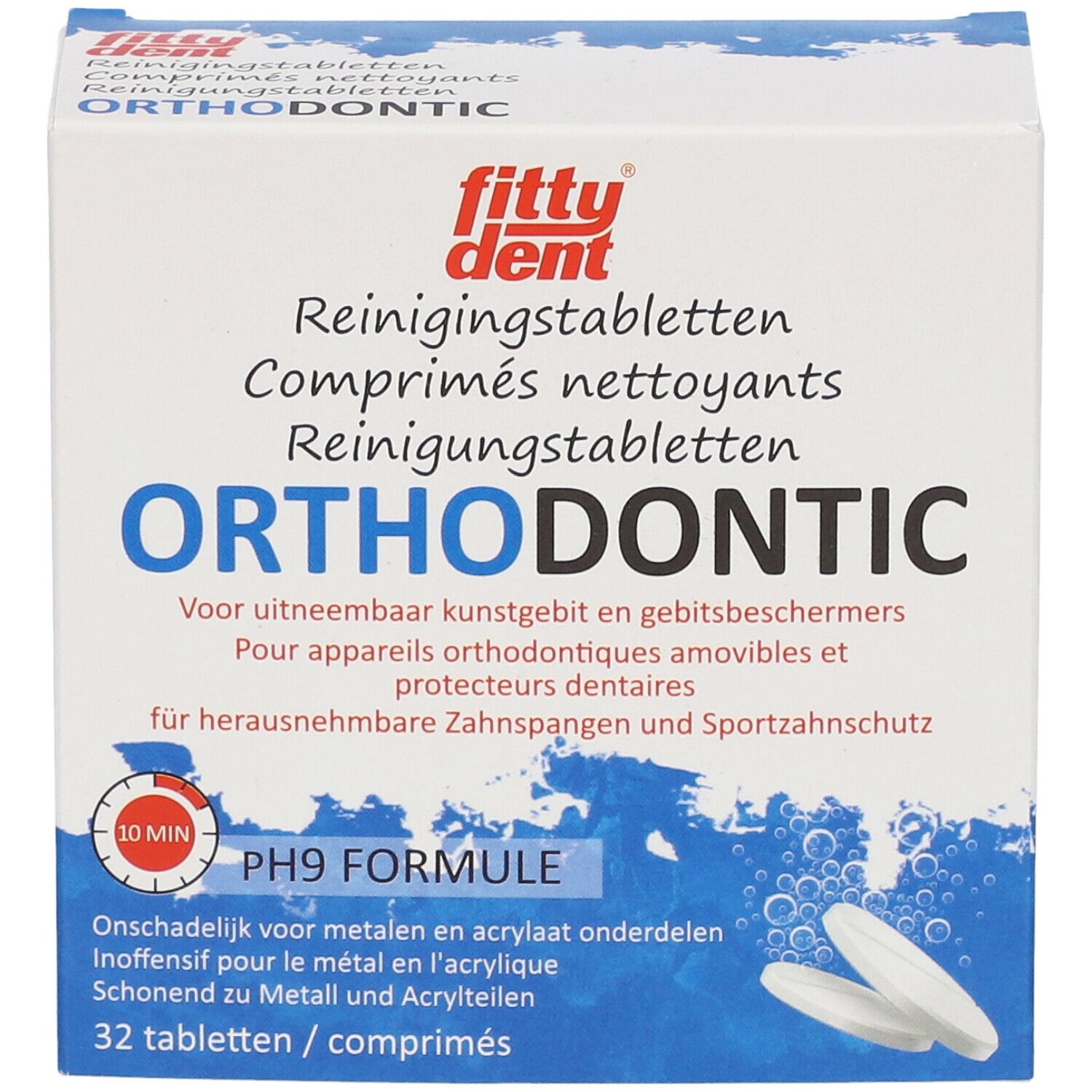 Fittydent Ortho Nettoyage Comprimés Effervescents