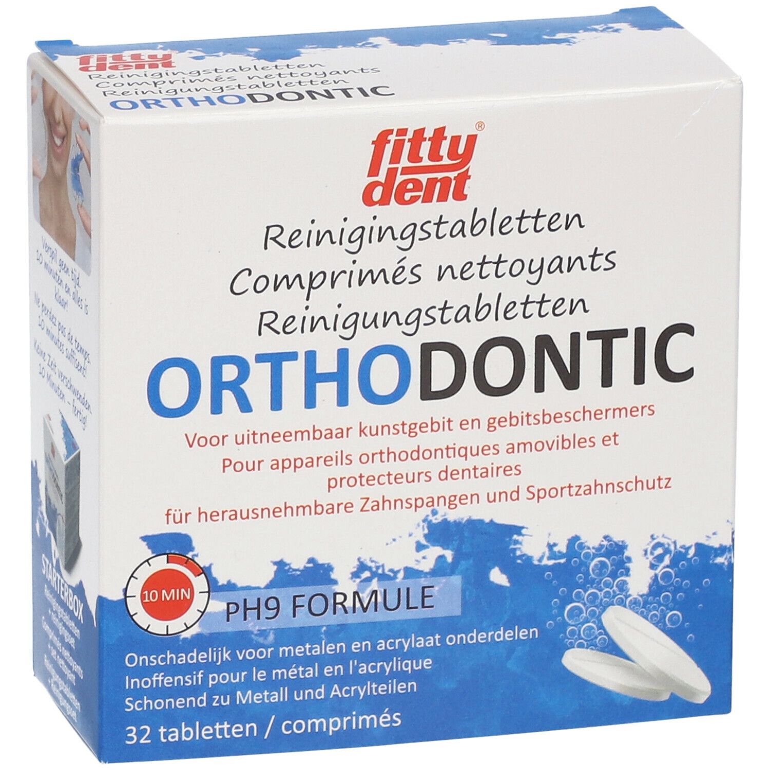 Fittydent Ortho Nettoyage Comprimés Effervescents