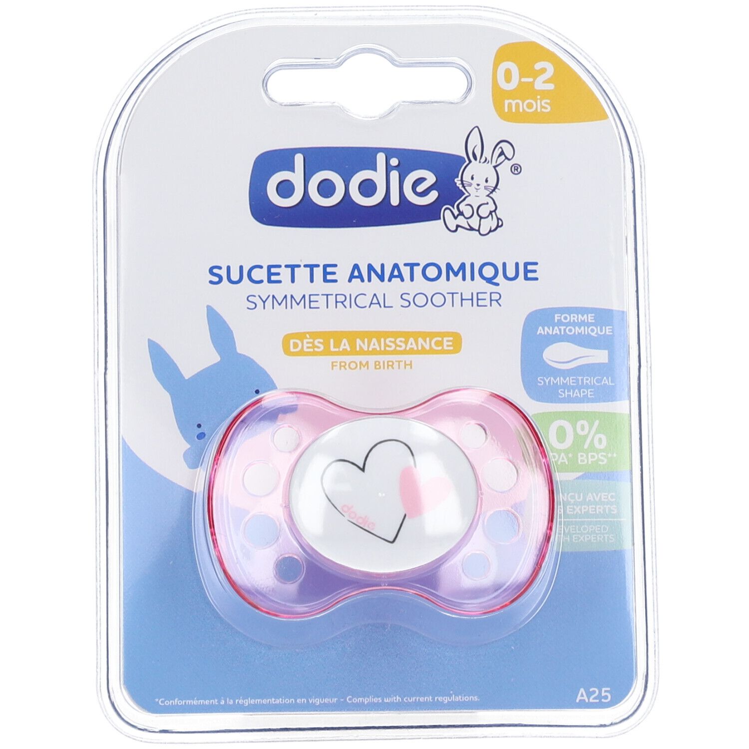 Dodie Sucette Anatomique Silicone 0-2 Mois