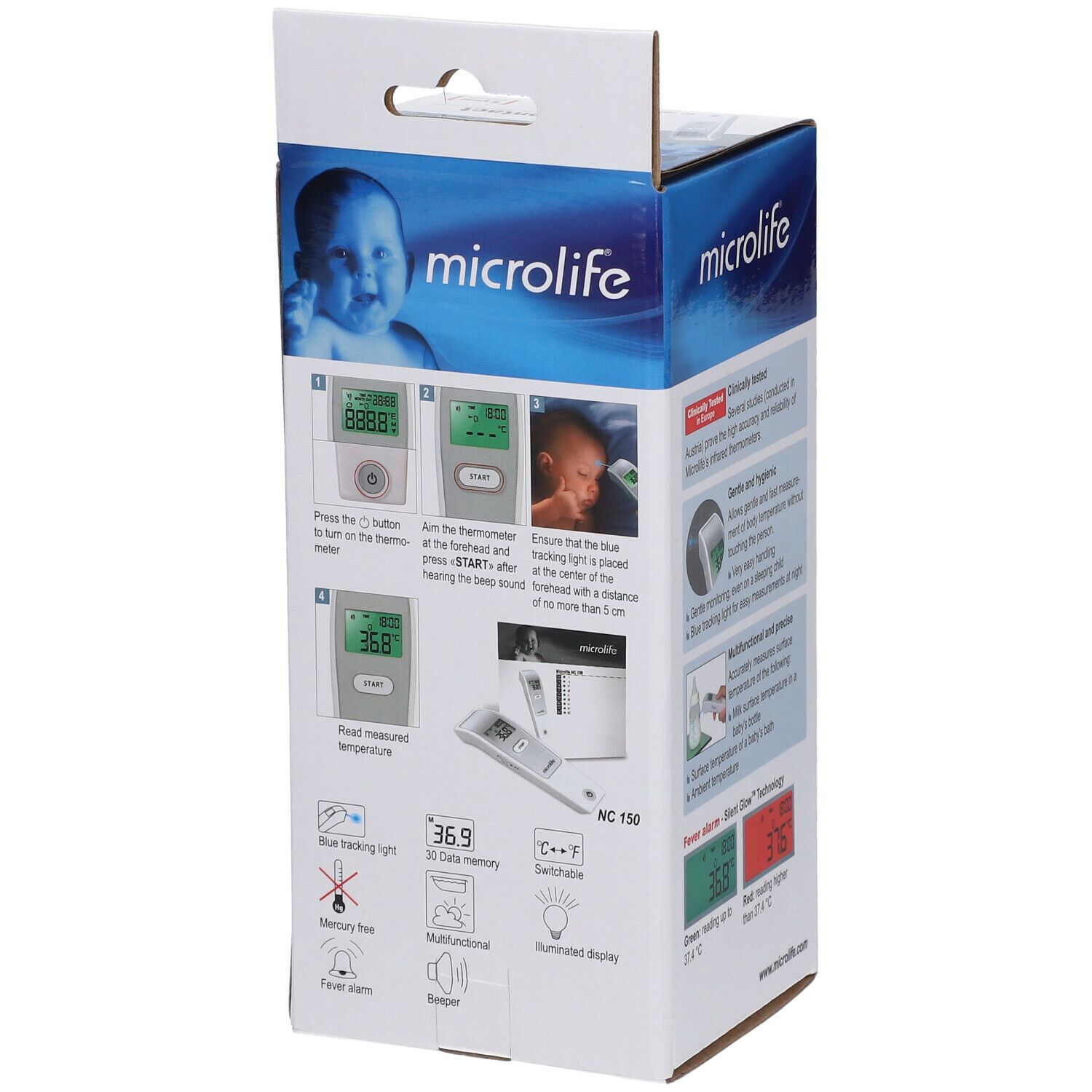 Microlife Infrarood Touch-Free Voorhoofdthermometer NC150