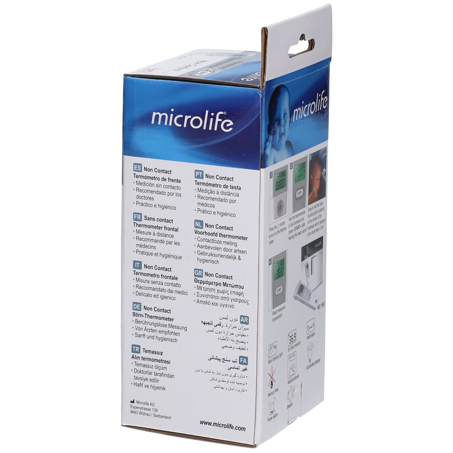 Microlife Infrarood Touch-Free Voorhoofdthermometer NC150