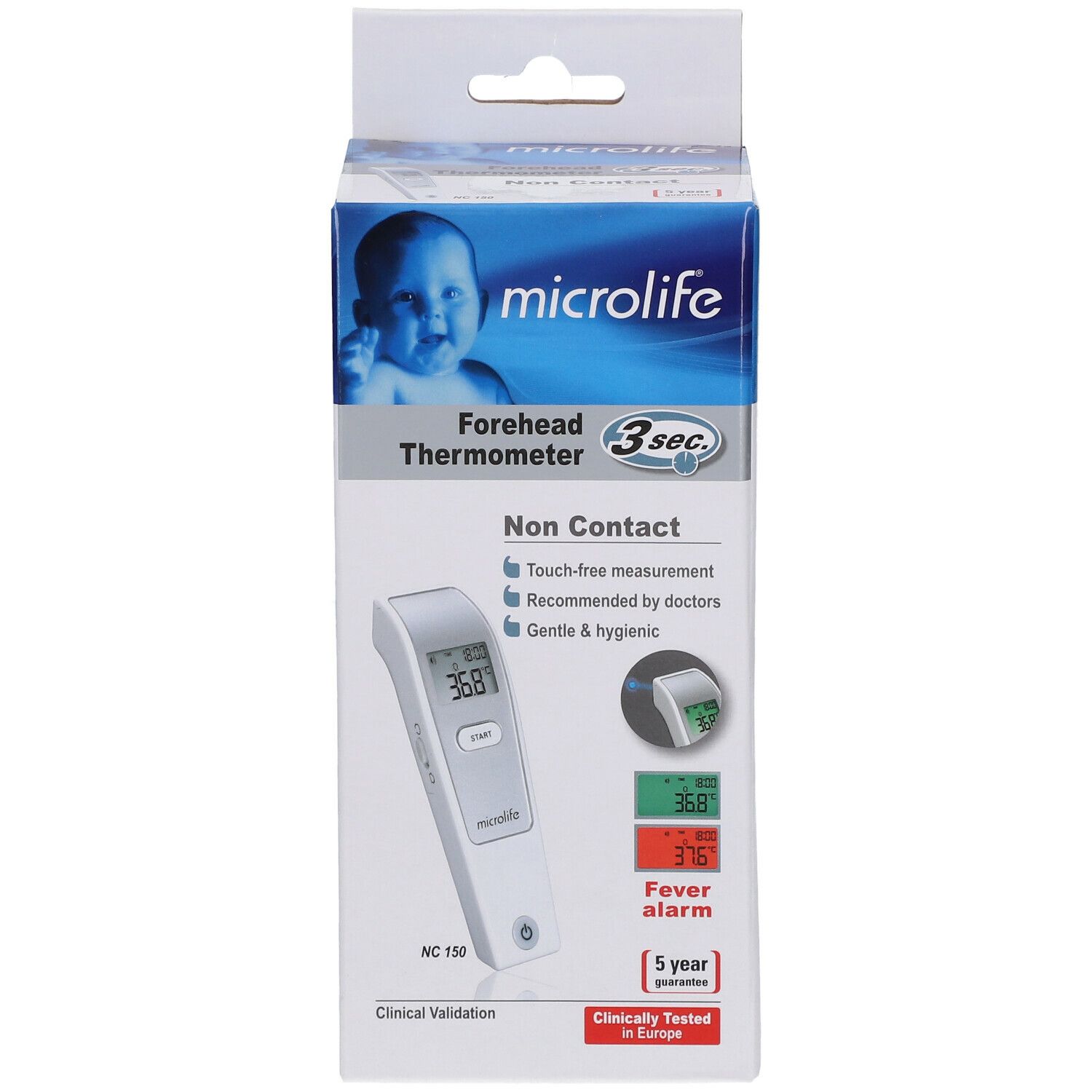 Microlife Infrarood Touch-Free Voorhoofdthermometer NC150