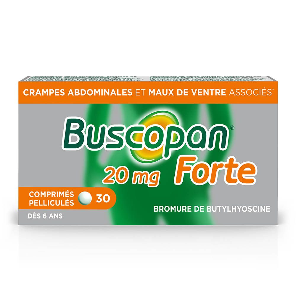 Buscopan® Forte 20 mg | Crampes Abdominales Et Maux De Ventre