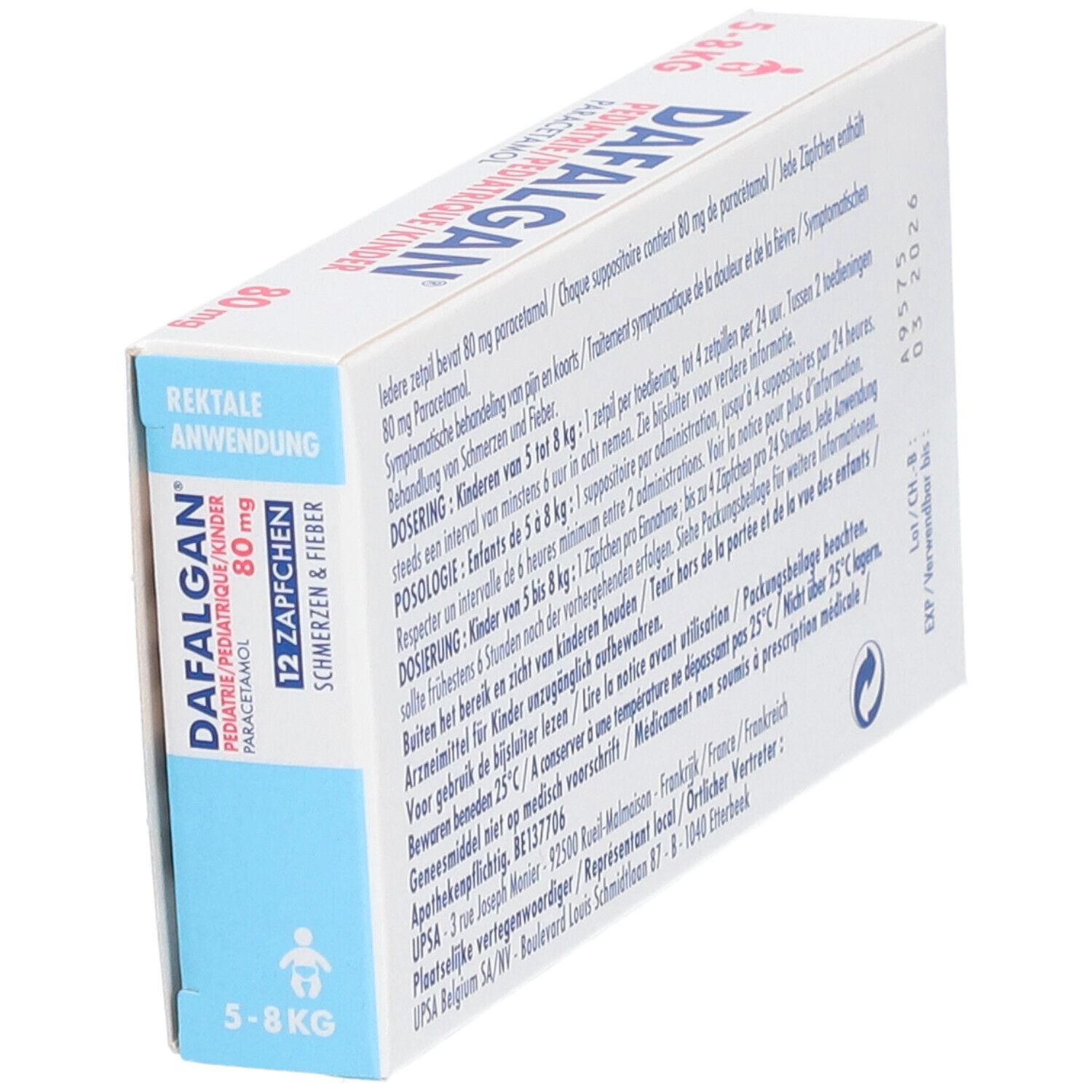 Dafalgan® Pédiatrique 80 mg Paracétamol | Douleurs & Fièvre