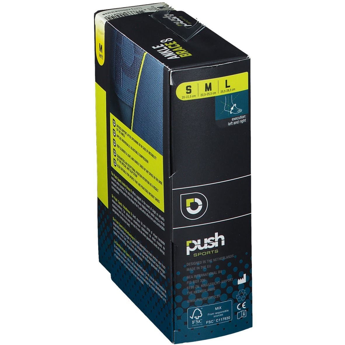 Push Sports Cheville 8 Gauche Medium 22,5-25,5 cm 242212