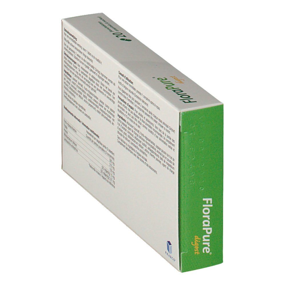 Achterkant van de doos. Tekst in meerdere talen. Bevat informatie over ingrediënten en voedingswaarde. Merk: Pharco.