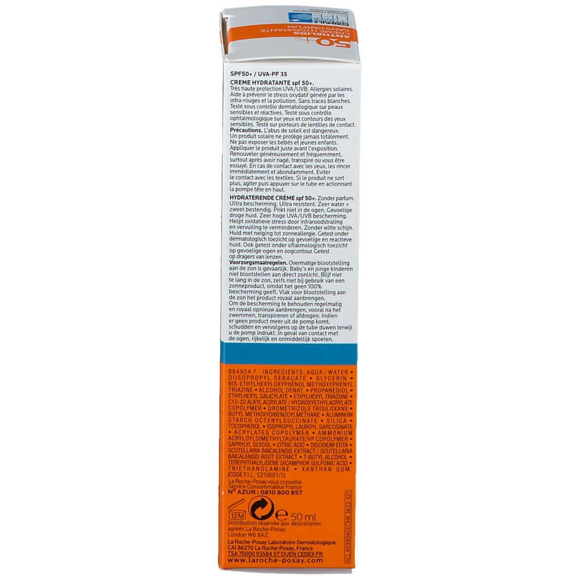 La Roche-Posay Anthelios Crème Hydratante Sans Parfum SPF50+