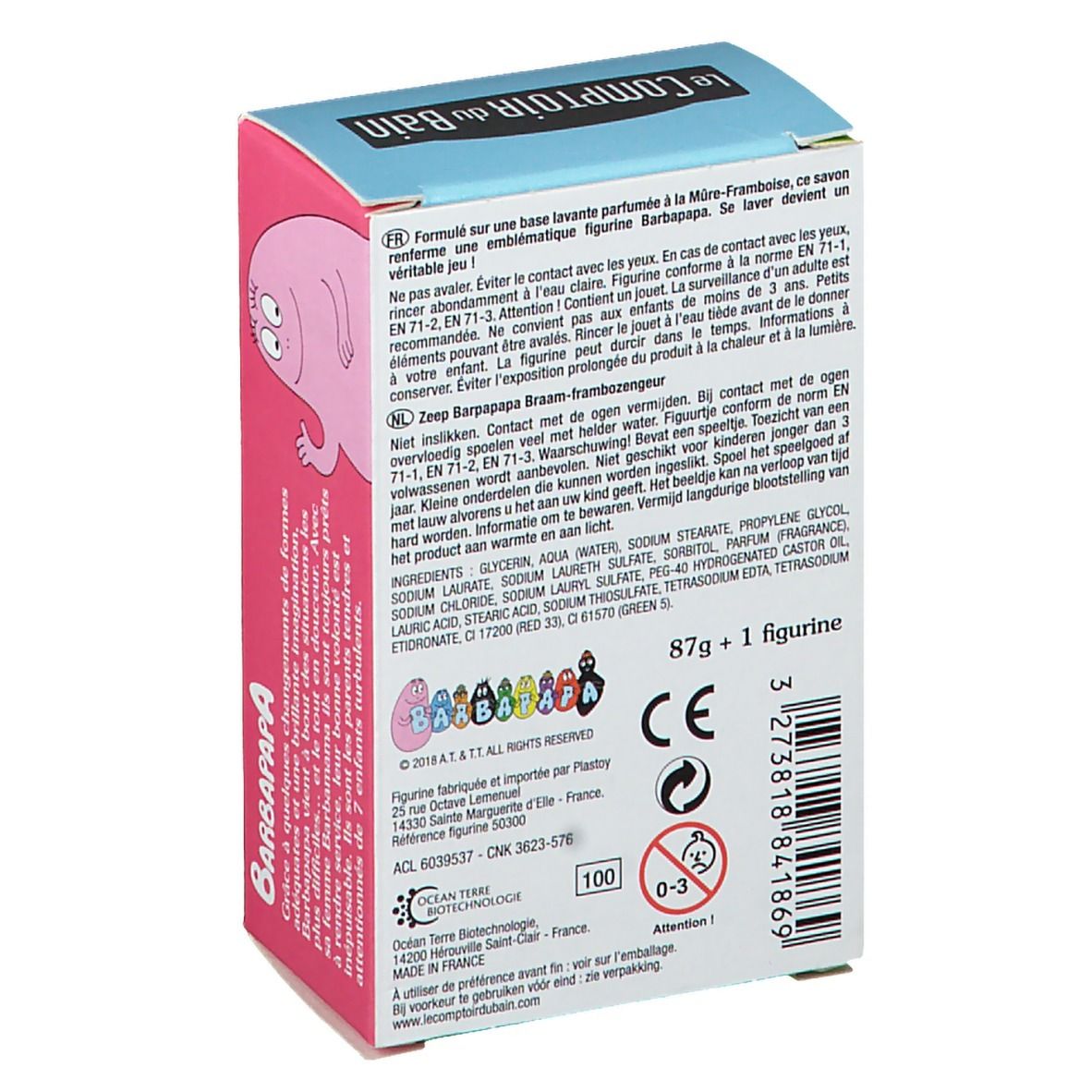 Le Comptoir du Bain Barbapapa Zeepblokje Barbapapa Braambes - Framboos