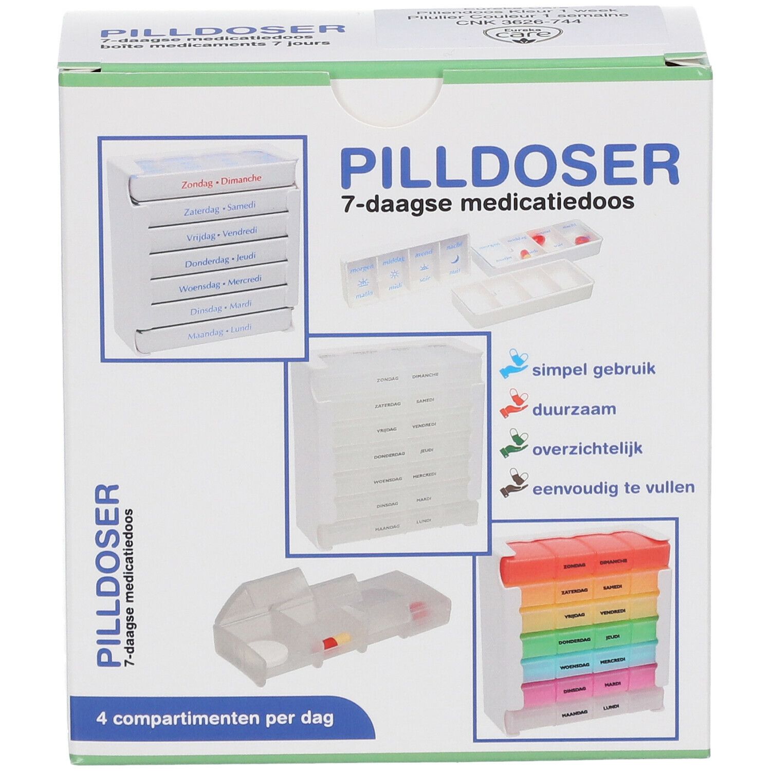 Eureka Care® Pillendoos Kleur 1 Week