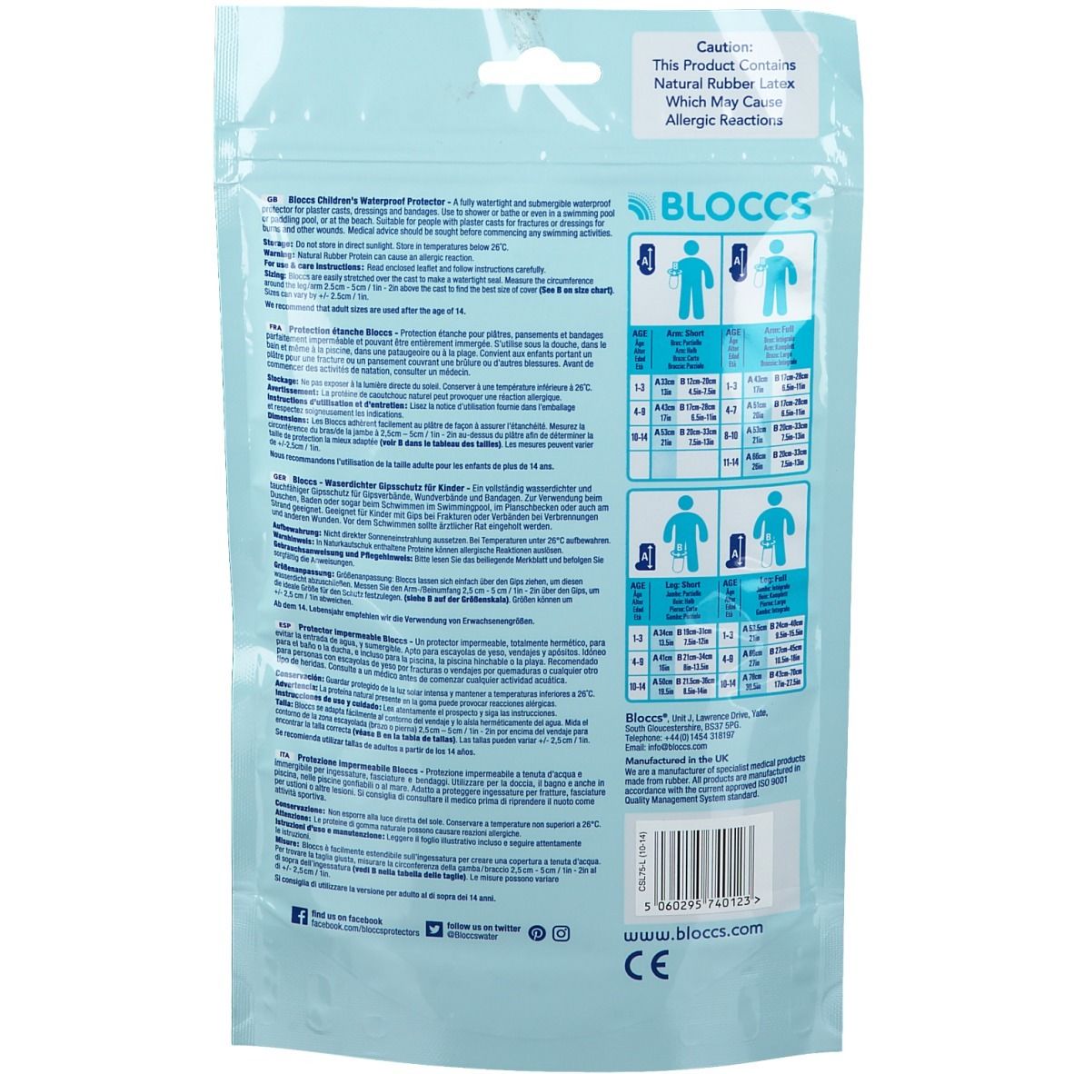 Sealprotect Housse De Protection Sport Enfant Jambe 10-14Ans 50 cm