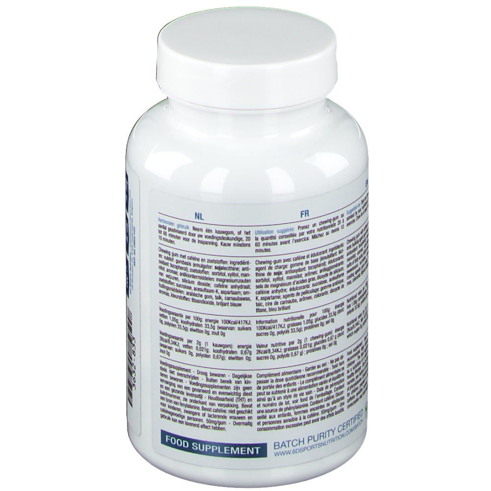 6D Sports Nutrition Caffeine Gum