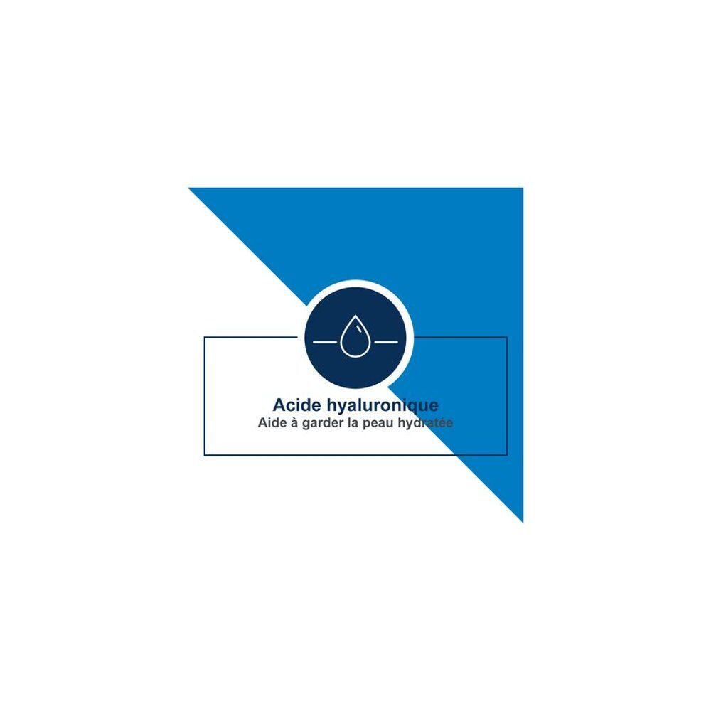 Symbool voor hyaluronzuur met druppelicoon en tekst.