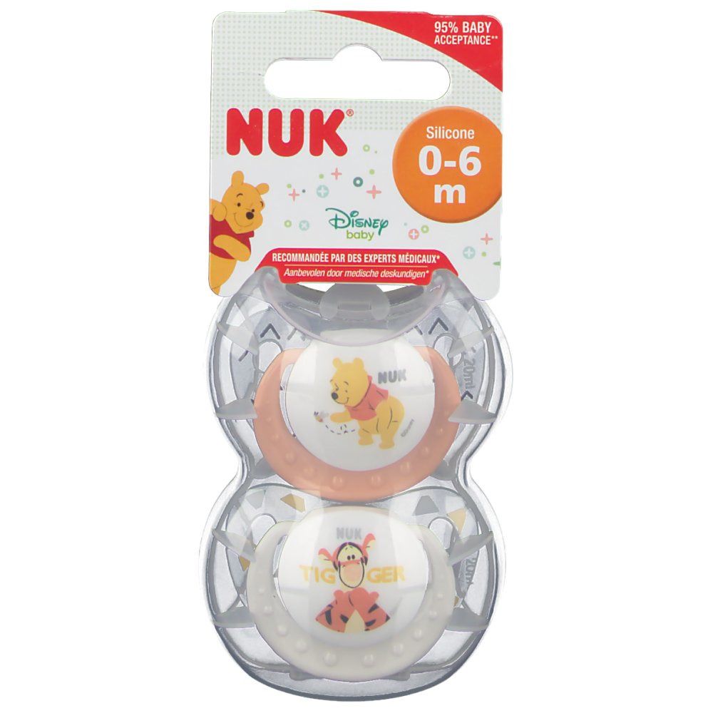 NUK Sucette Trendline Winnie The Pooh Size 1 0-6 Mois