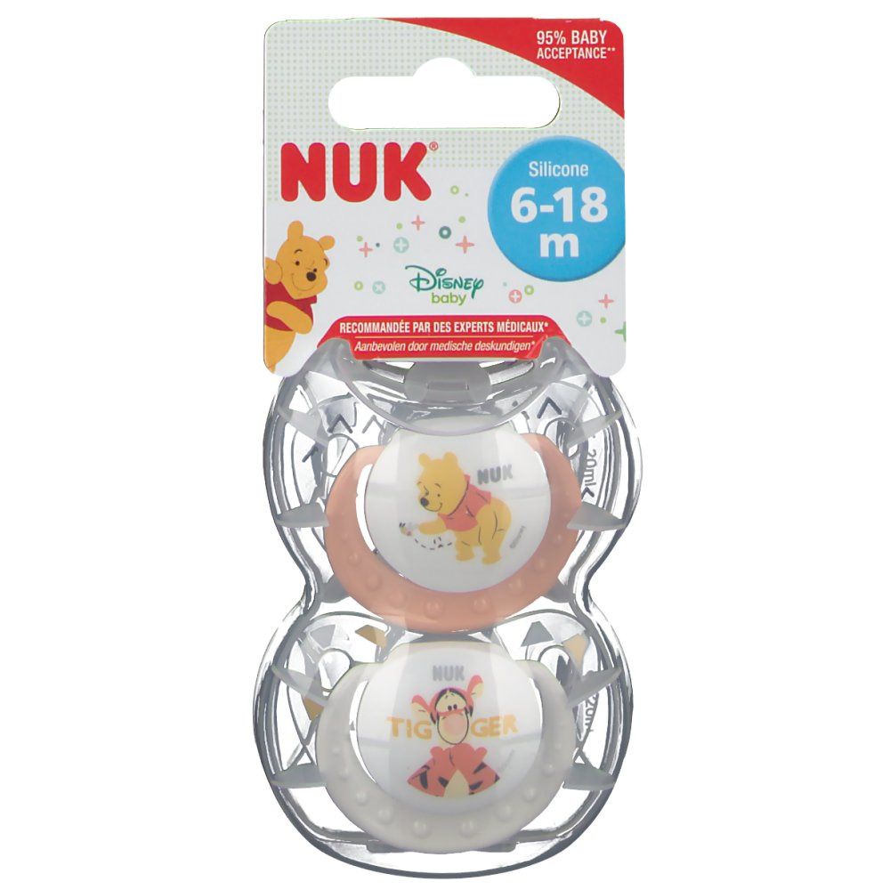 NUK Sucette Trendline Winnie The Pooh Size 2 6-18 Mois