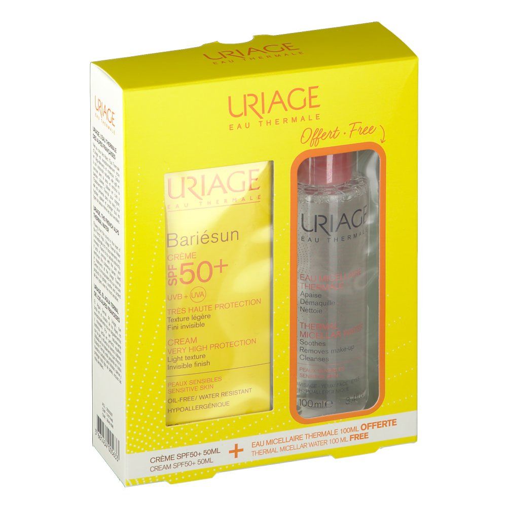 Uriage Bariesun Crème Solaire Parfum SPF50+ + GRATUIT Eau Micellaire Peau Mixte