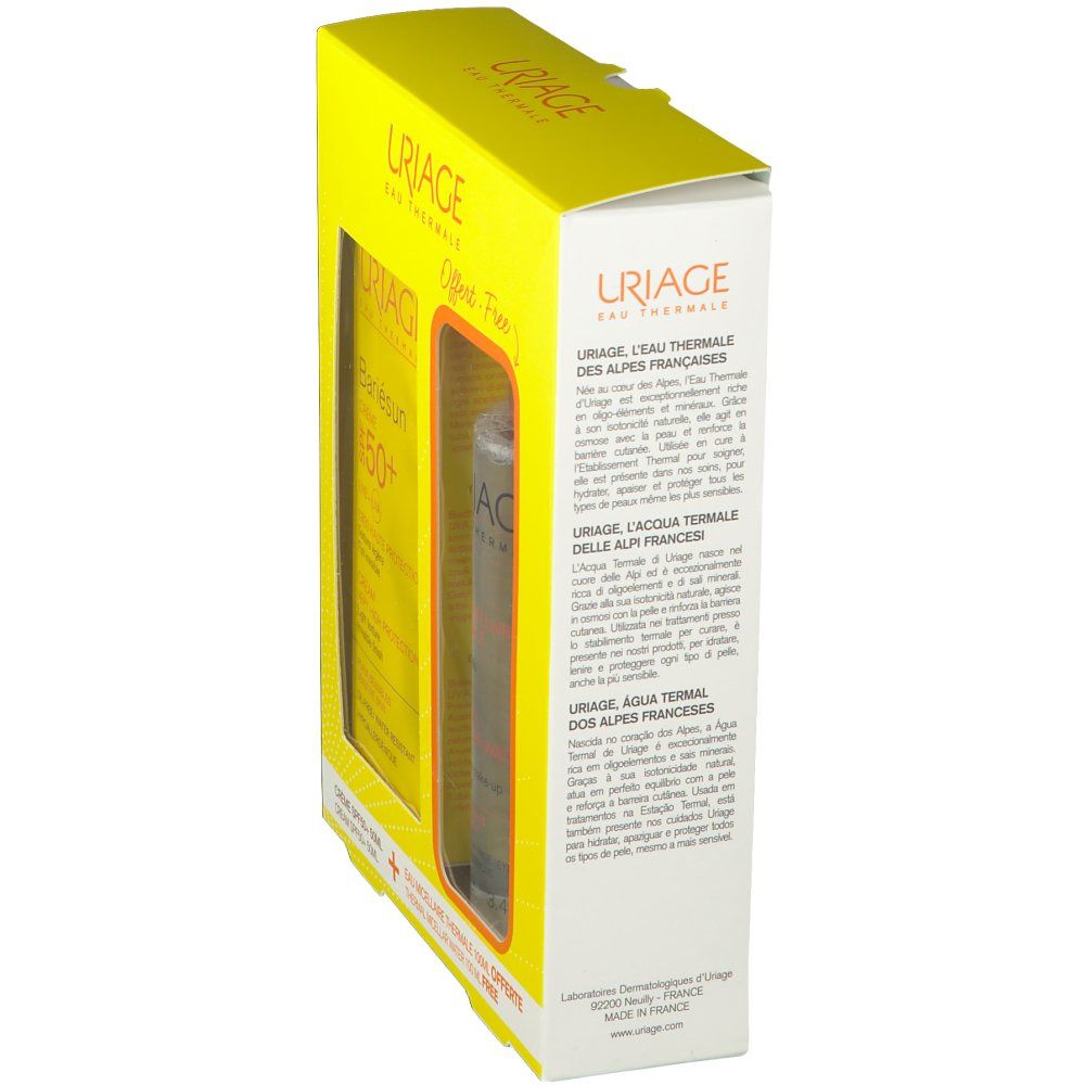 Uriage Bariesun Crème Solaire Parfum SPF50+ + GRATUIT Eau Micellaire Peau Mixte