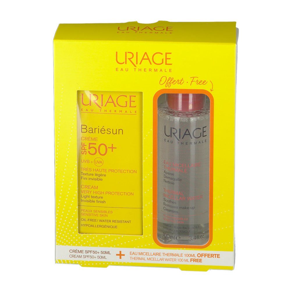Uriage Bariesun Crème Solaire Parfum SPF50+ + GRATUIT Eau Micellaire Peau Mixte