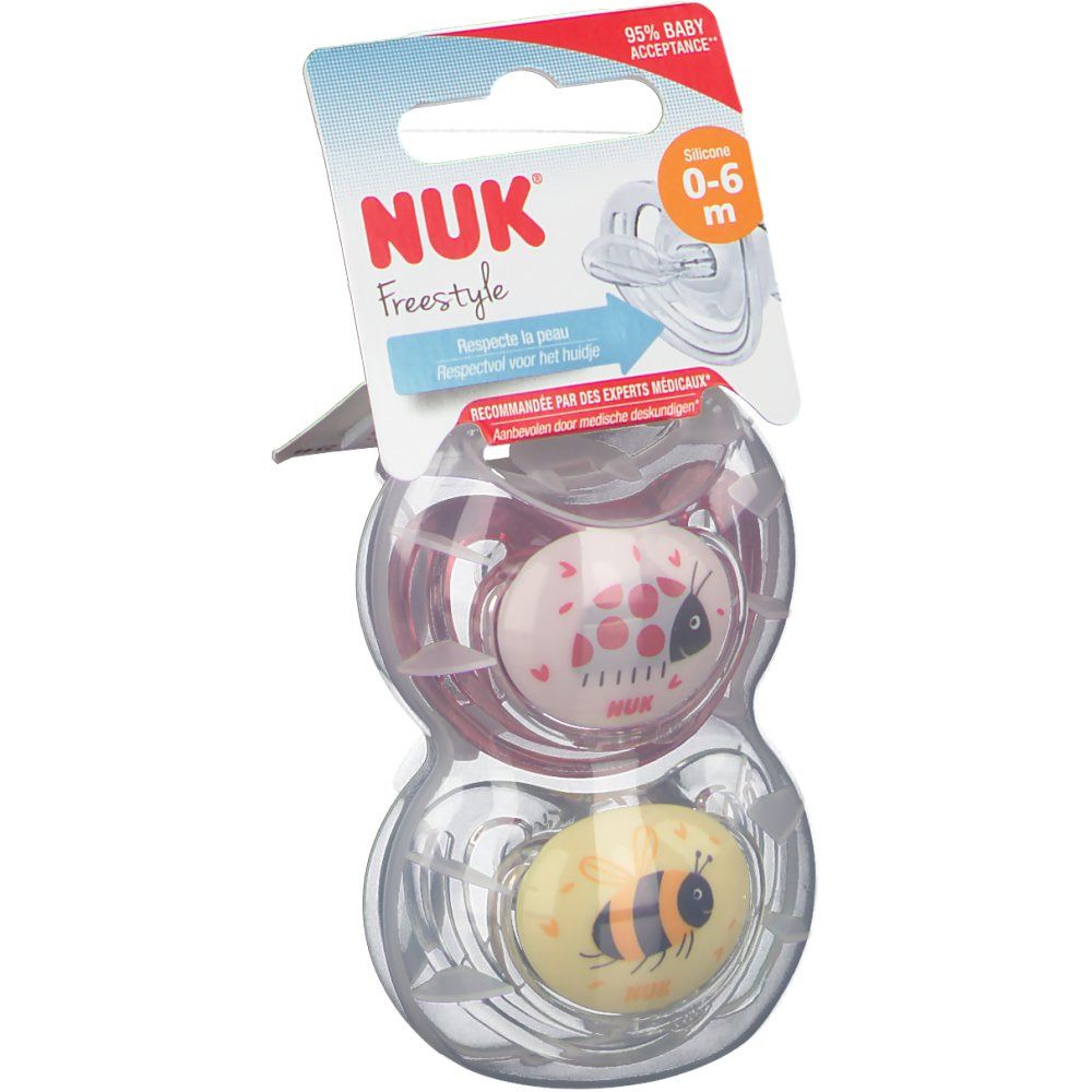 NUK Sucette Freestyle Girl Size1 0-6 Mois