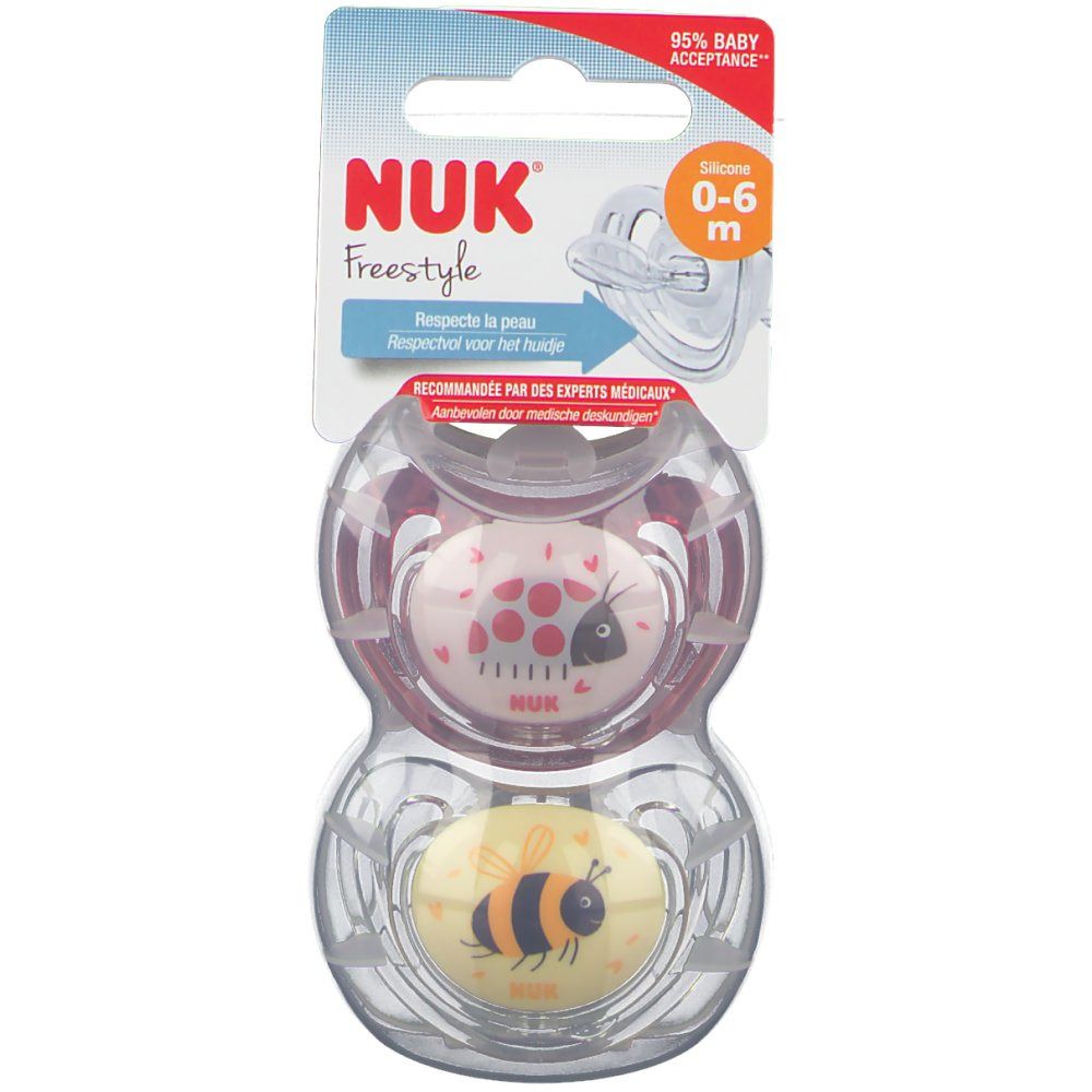 NUK Sucette Freestyle Girl Size1 0-6 Mois