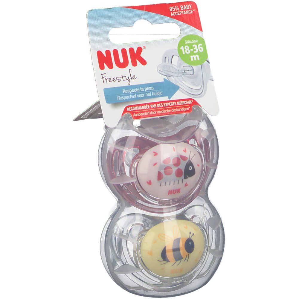 NUK Sucette Freestyle Girl Size 3 18Mois+