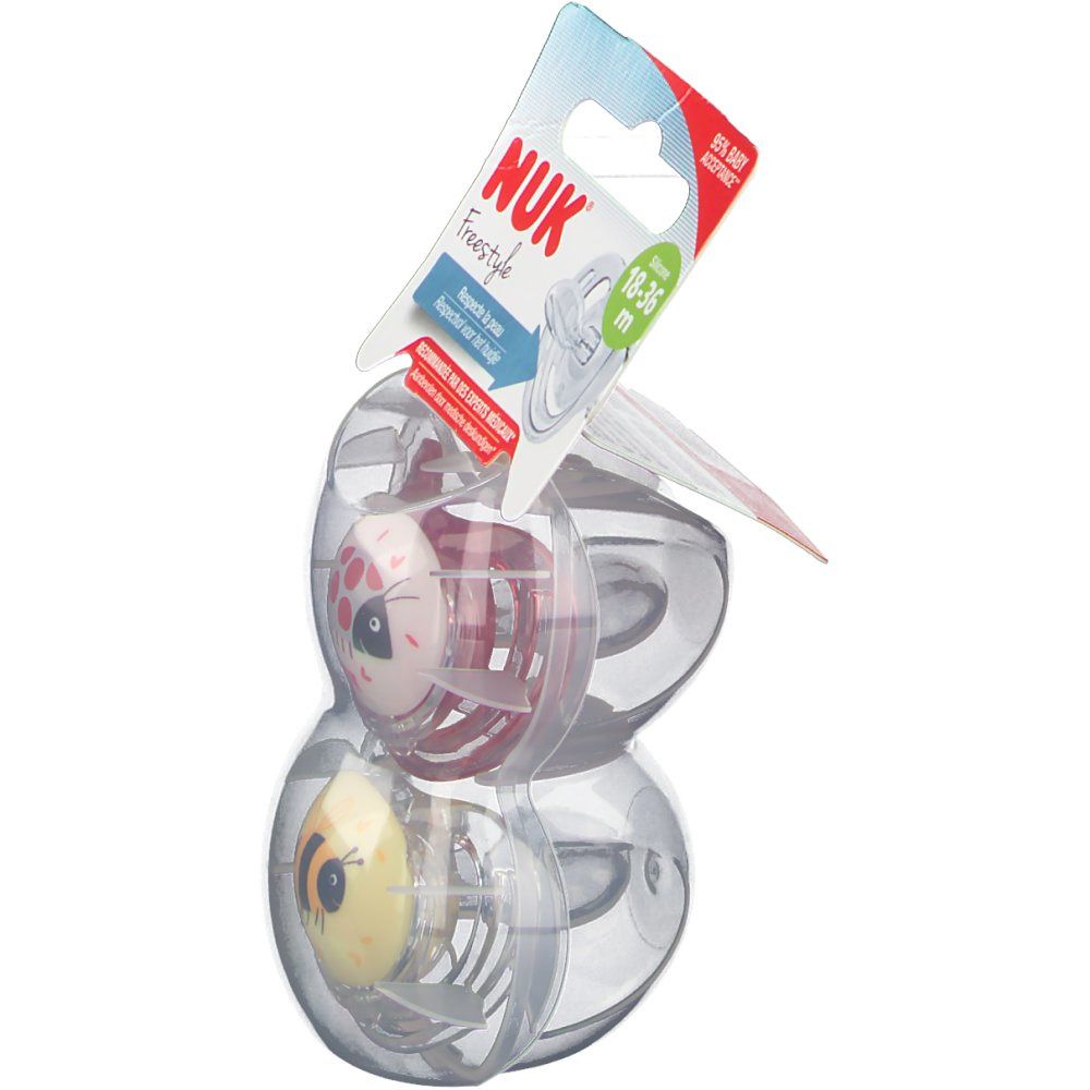 NUK Sucette Freestyle Girl Size 3 18Mois+