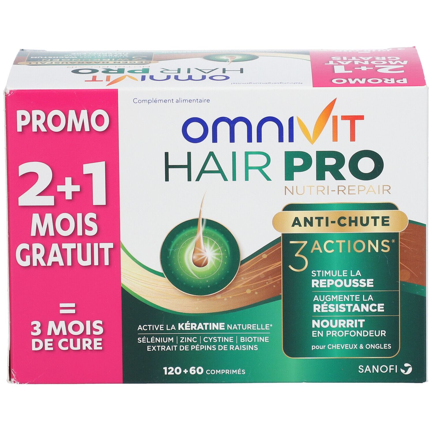 Omnivit Hair Pro | Maintien de Cheveux Sains | Promo 120 Comprimés + 60 Gratuits