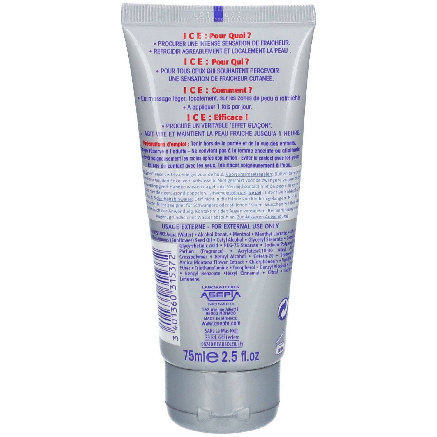 SPORTS® AKILEÏNE Gel réfrigérant corporel effet glaçon