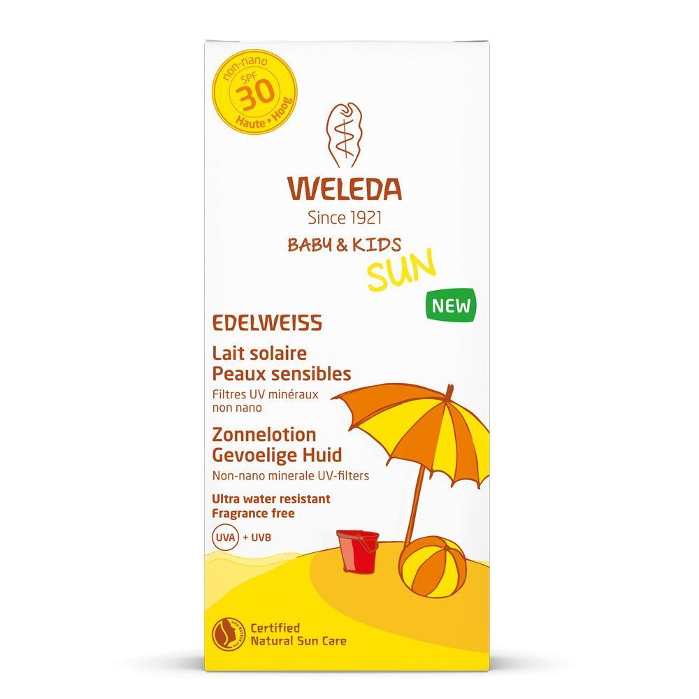 Weleda Sun Baby & Kids Edelweiss Zonnelotion Gevoelige Huid SPF30