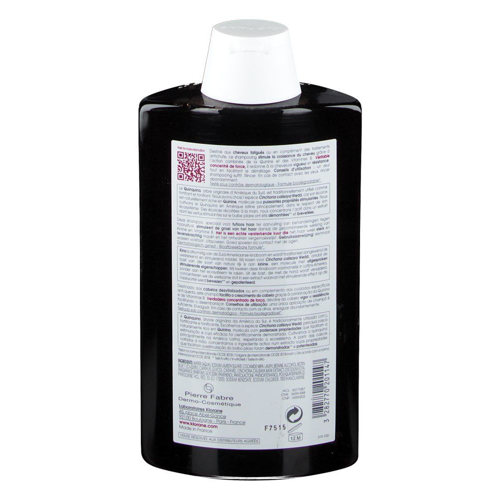 Klorane Shampooing Fortifiant et Stimulant Quinine & Vitamines B