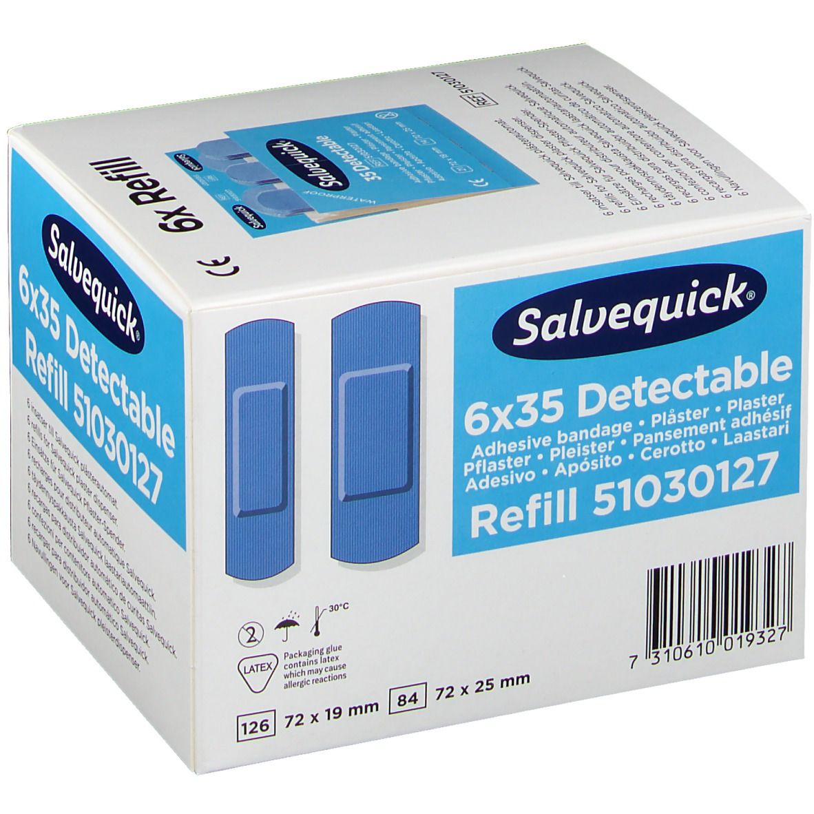 Salvequick Remplissage Détection Bleu 67350