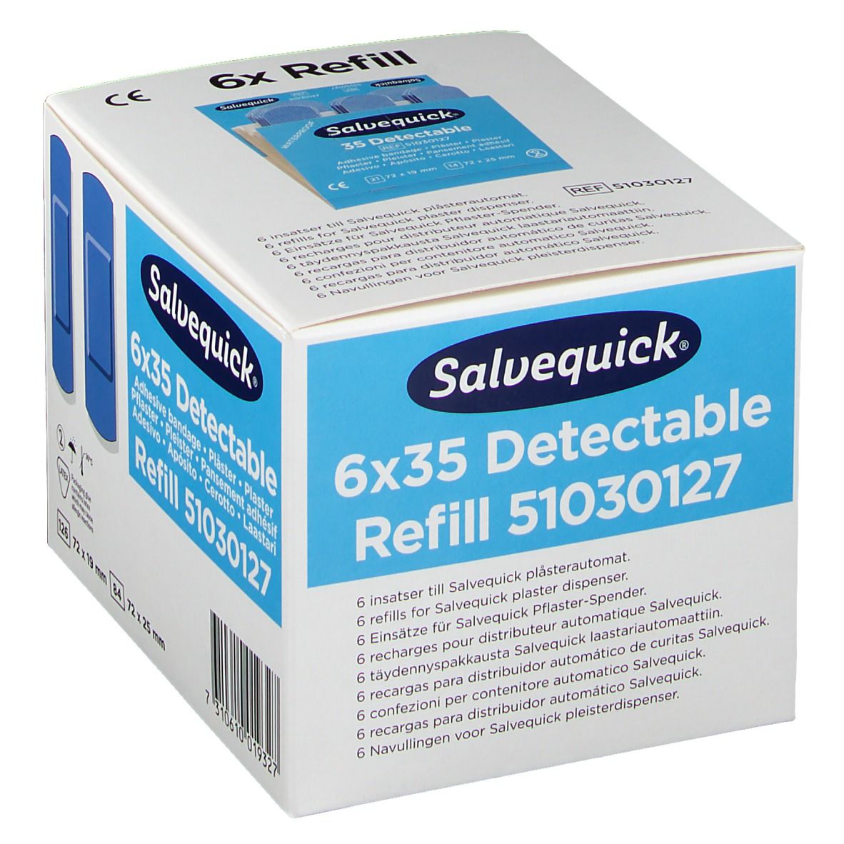 Salvequick Remplissage Détection Bleu 67350