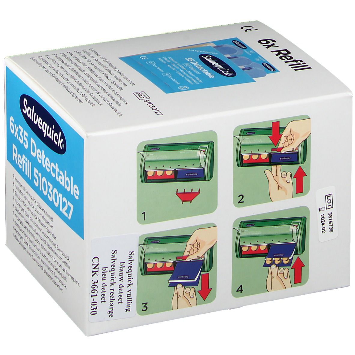 Salvequick Remplissage Détection Bleu 67350