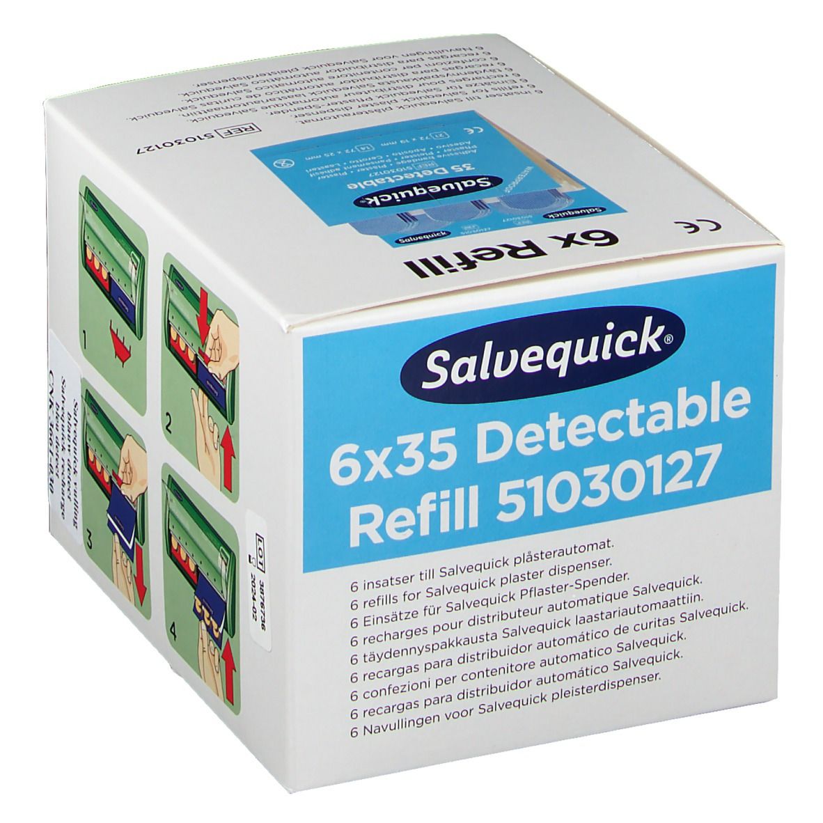 Salvequick Remplissage Détection Bleu 67350