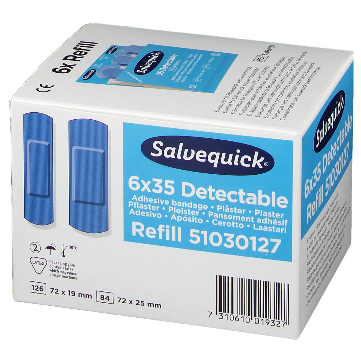 Salvequick Remplissage Détection Bleu 67350