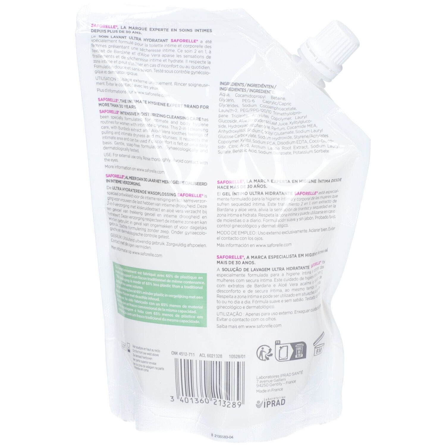 Saforelle® Soin Lavant Ultra Hydratant Recharge