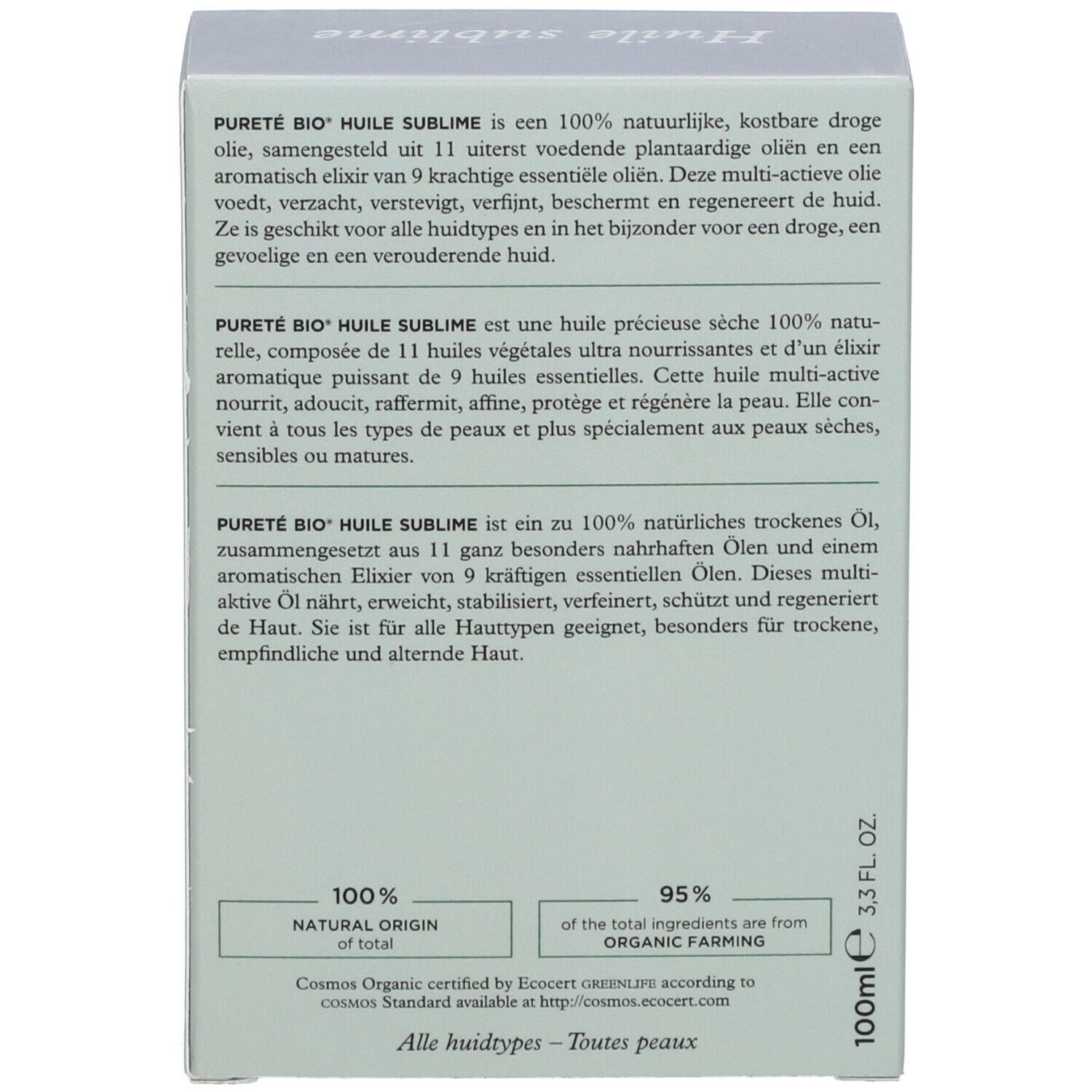 Pureté Bio Huile Sublime Bio