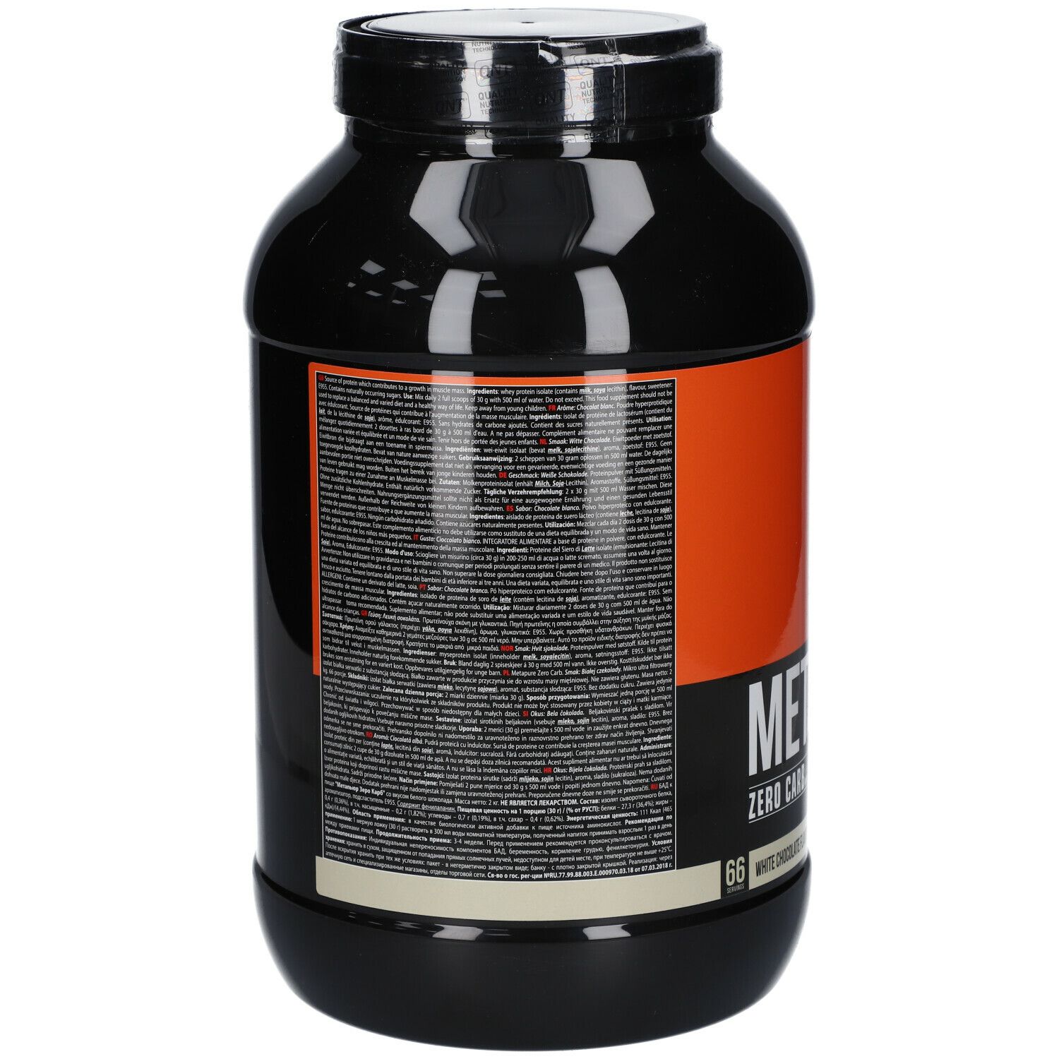 QNT Metapure Zero Carb Chocolat Blanc