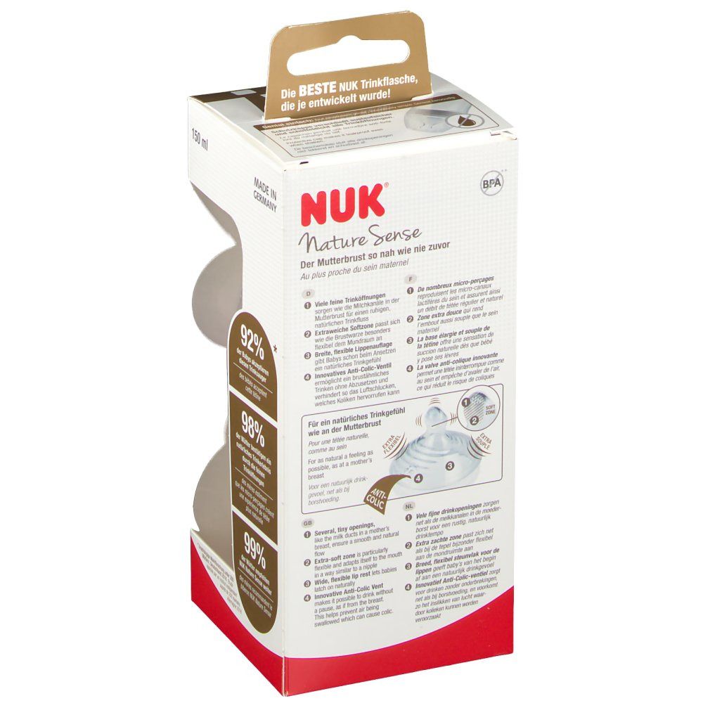 NUK Nature Sense Zuigfles 0-6 Maanden