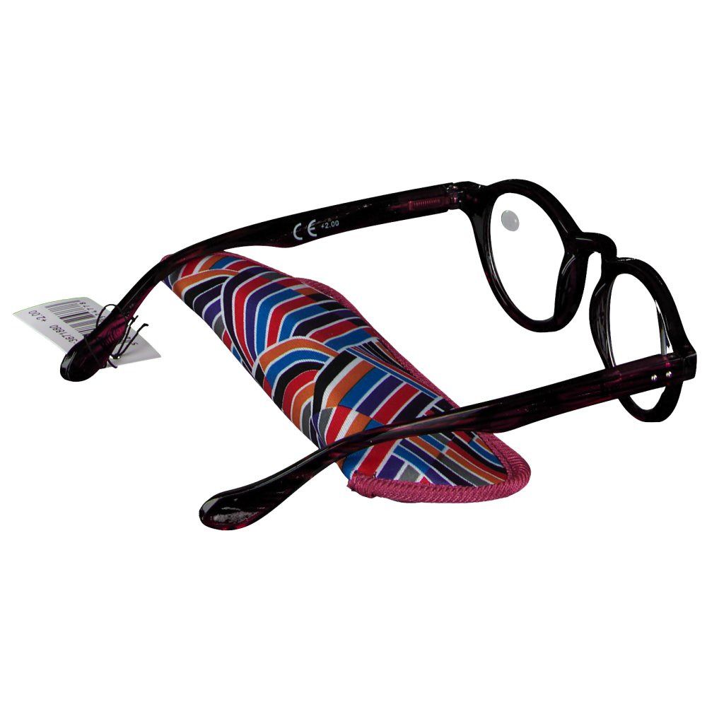 Pharma Glasses Leesbril Milano Paars/Zwart +2.00