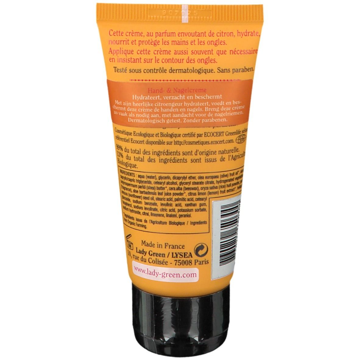 Lady Green Zeste Magique Crème Mains & Ongles Bio