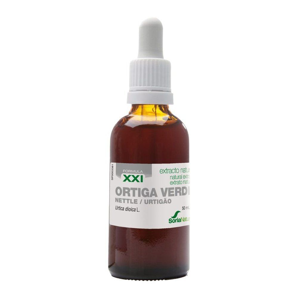Verpakking met brandnetelextract, merk Soria Natural.