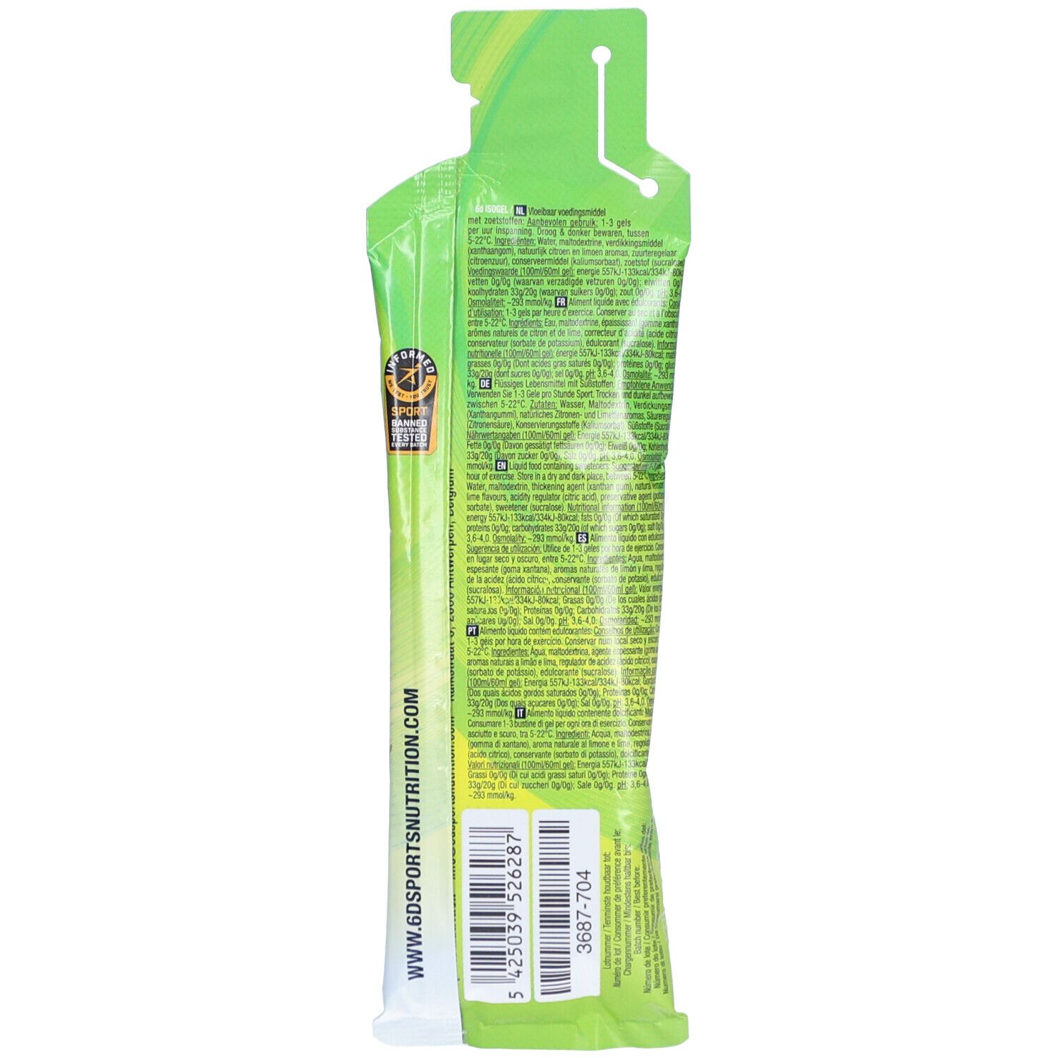 6D Sports Nutrition Isogel Lemon-Lime