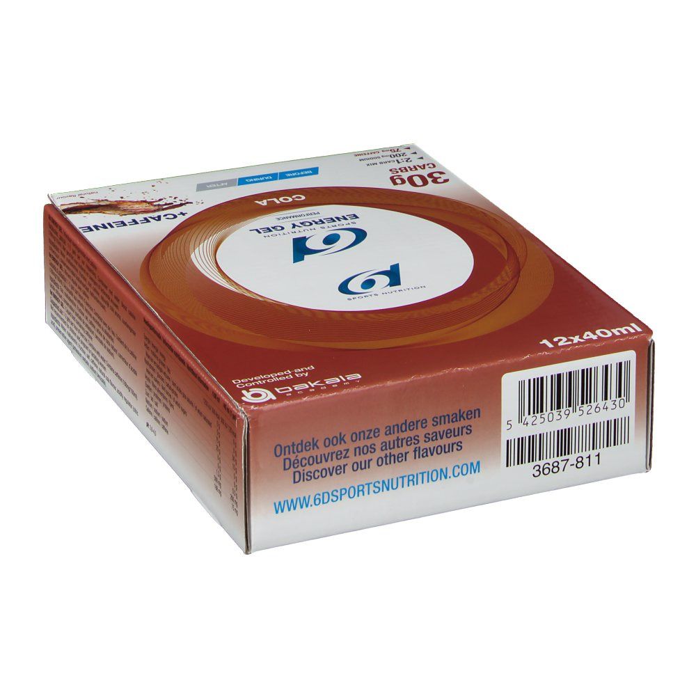 6D Sports Nutrition Energy + Caffein Gel Cola
